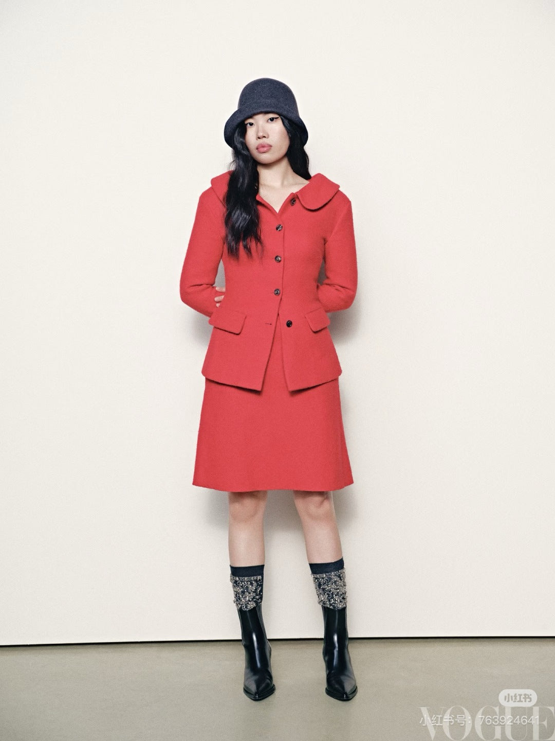 Miu 25fw vintage jacket skirt