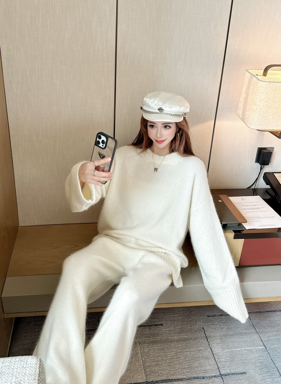 Brun 25fw knit sweater pants set