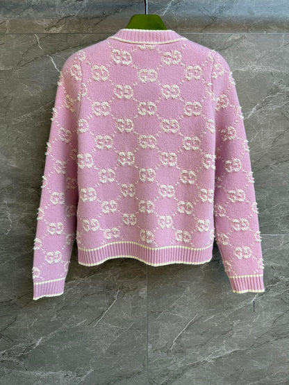 Guc 25fw embroidered cardigan