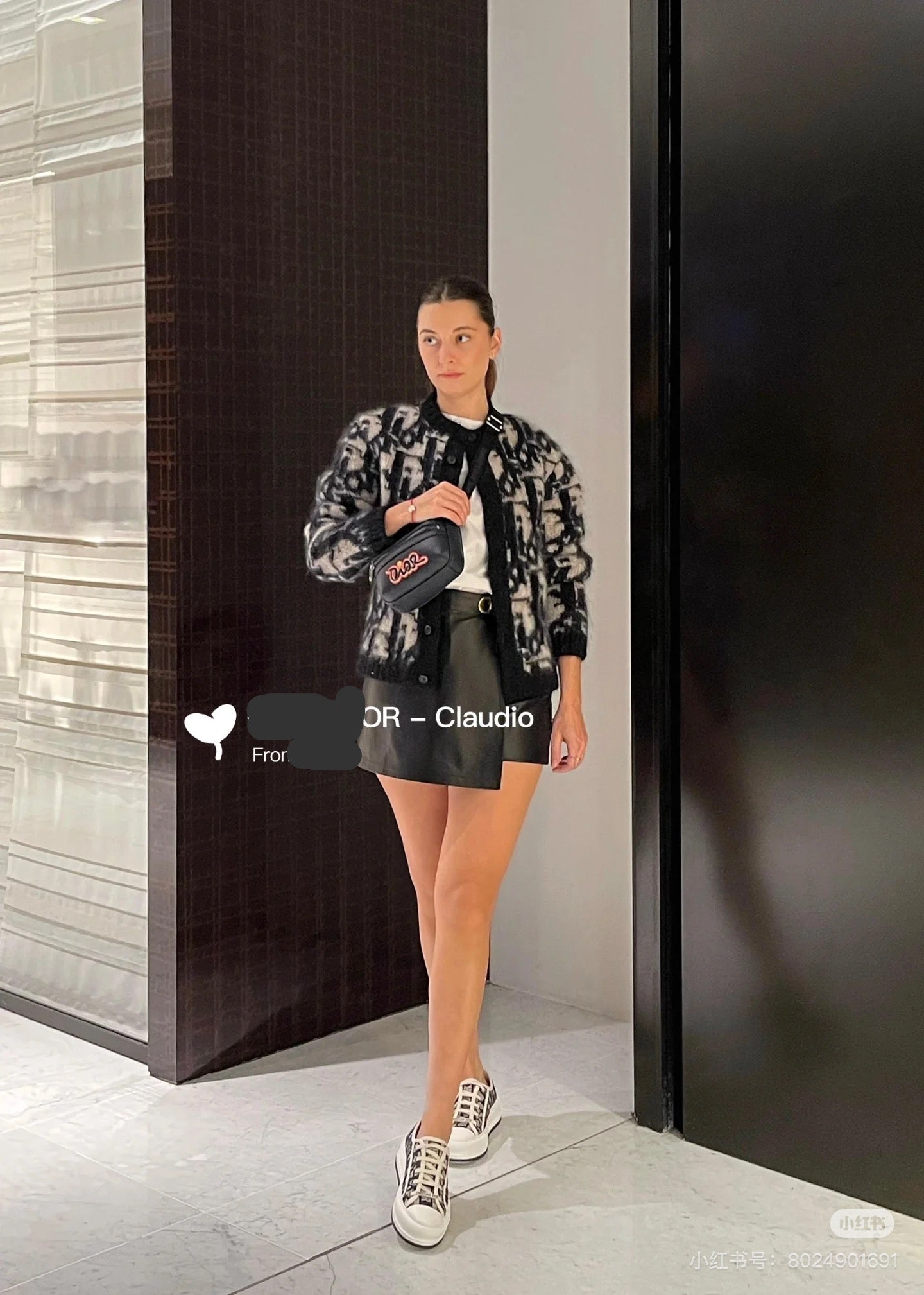 CD 25fw knitted cardigan