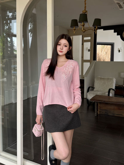 ES 25fw beading sweater