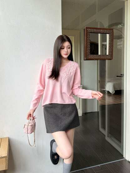 ES 25fw beading sweater