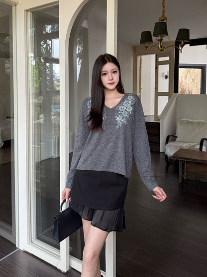 ES 25fw beading sweater