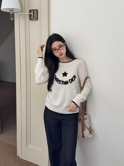 CD 25fw embroidery sweater