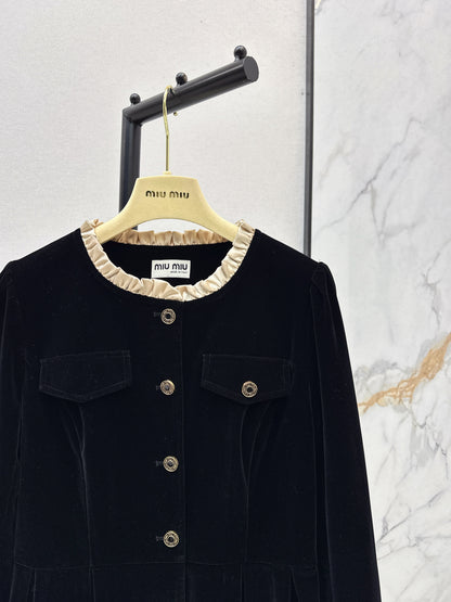 Miu 25fw velvet dress