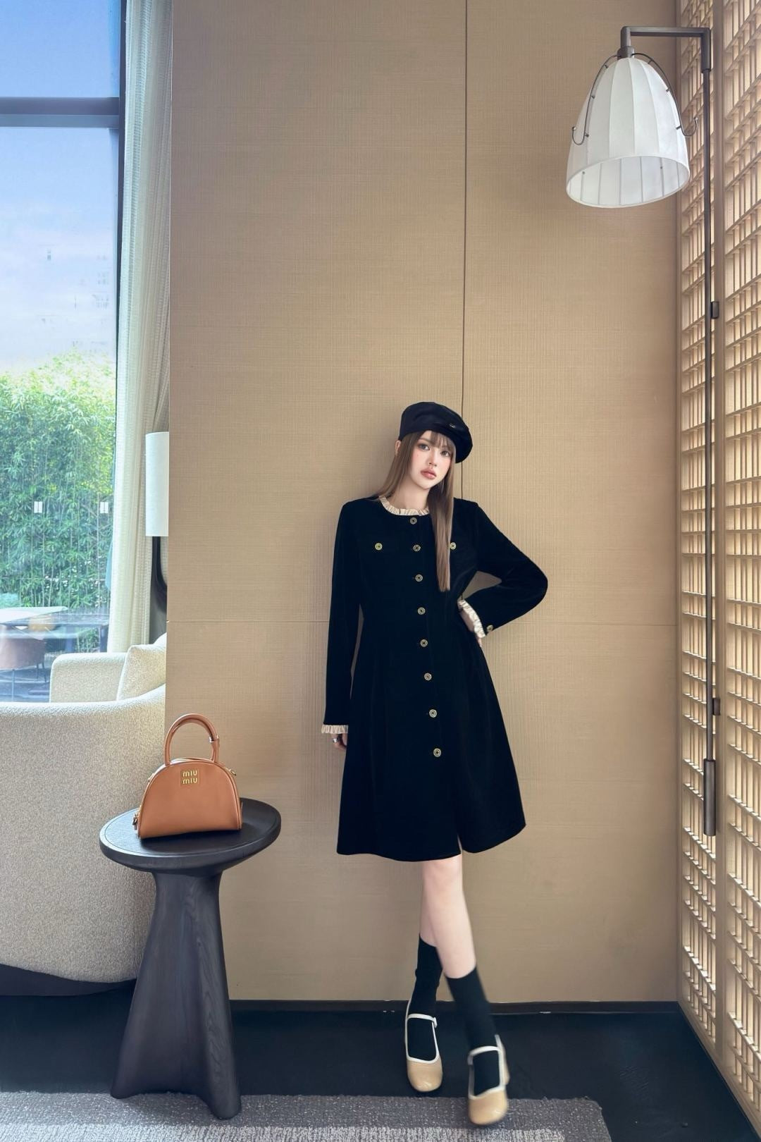 Miu 25fw velvet dress