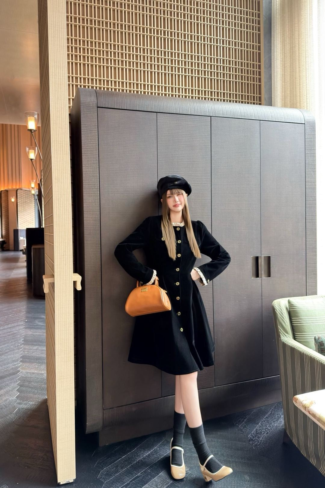 Miu 25fw velvet dress