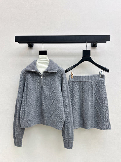 Loro 25fw knit sweater skirt set