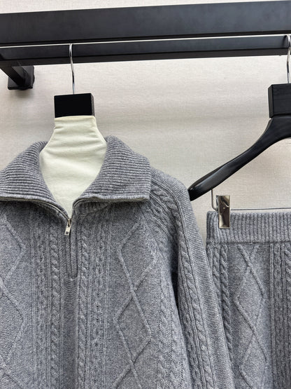 Loro 25fw knit sweater skirt set