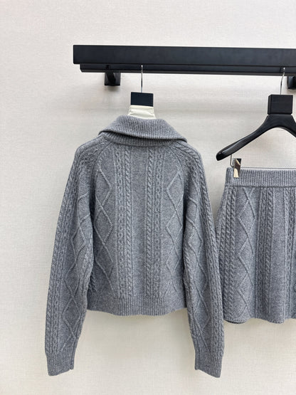 Loro 25fw knit sweater skirt set