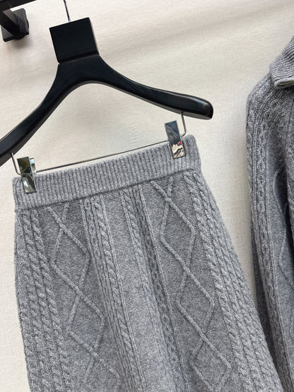 Loro 25fw knit sweater skirt set