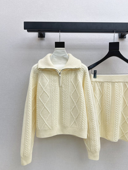 Loro 25fw knit sweater skirt set