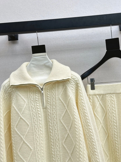 Loro 25fw knit sweater skirt set