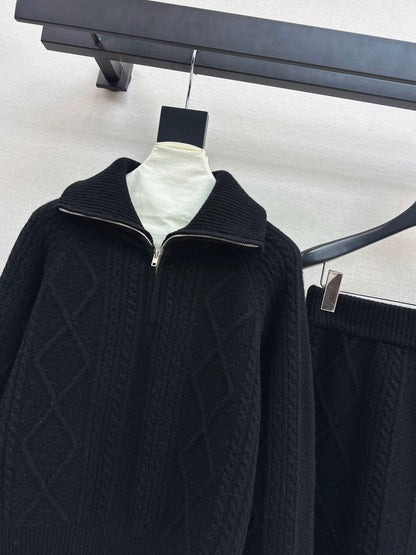 Loro 25fw knit sweater skirt set