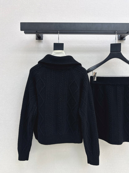 Loro 25fw knit sweater skirt set