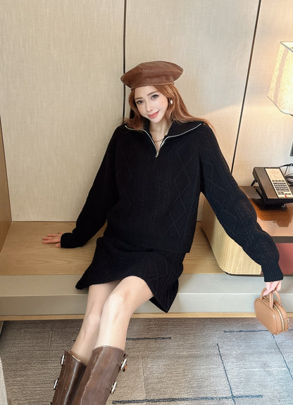 Loro 25fw knit sweater skirt set