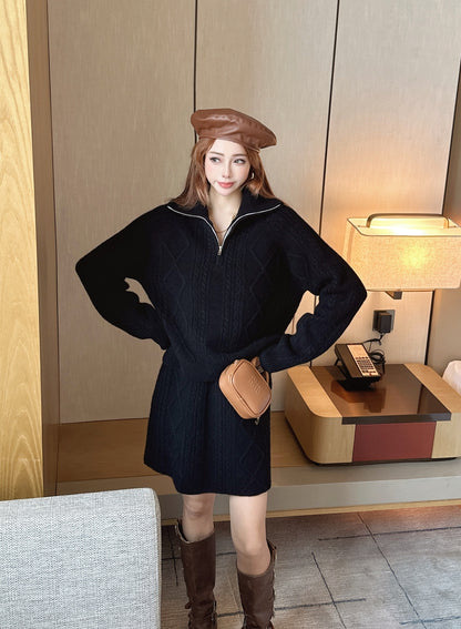 Loro 25fw knit sweater skirt set