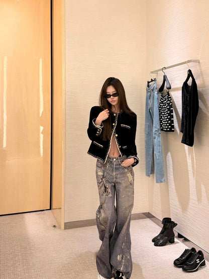 Chan 25fw velvet jacket