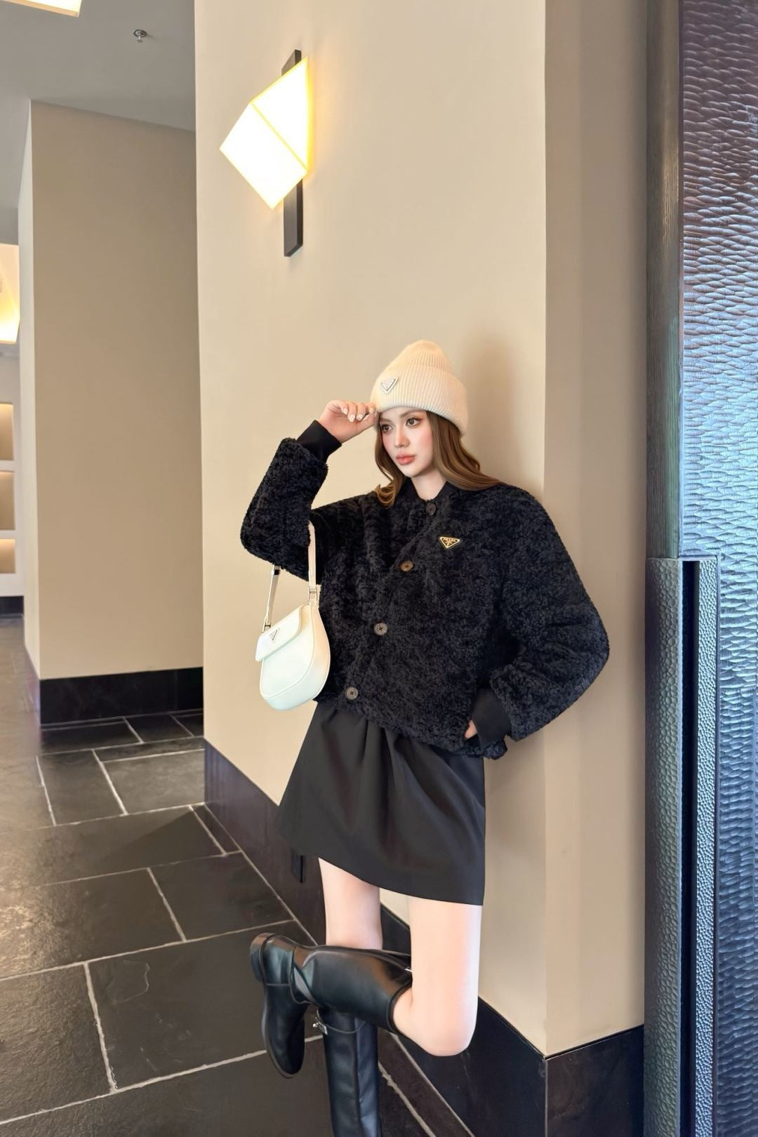 Prad 25fw reversible padded jacket