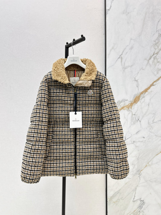 Monc 25fw houndstooth down jacket