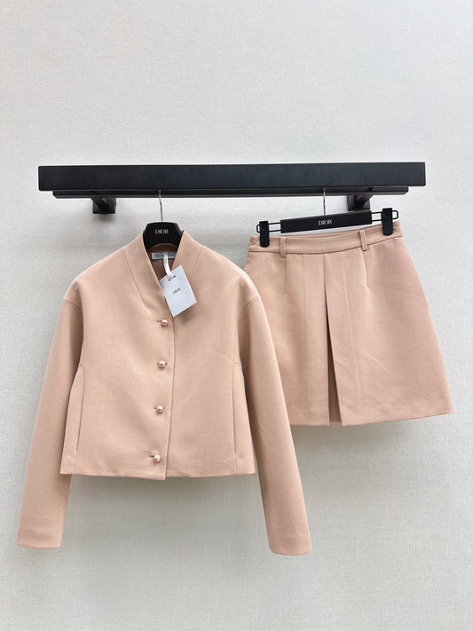 CD 25fw elegant jacket skirt set