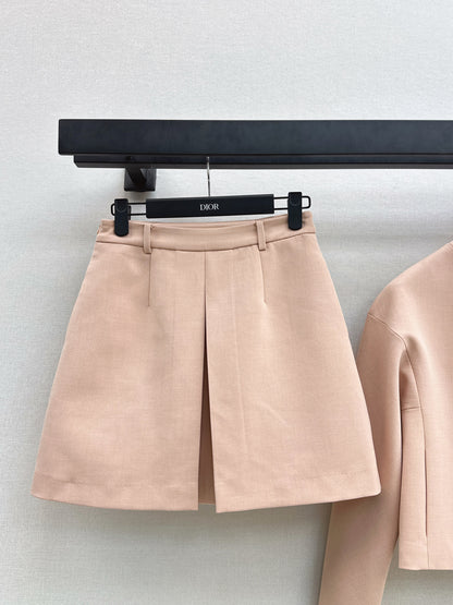 CD 25fw elegant jacket skirt set