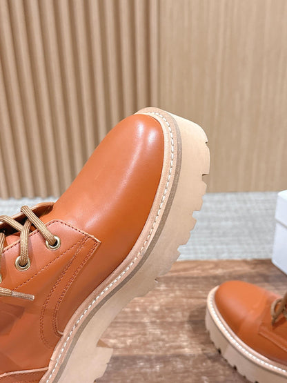 Celi 25fw leather combat boots