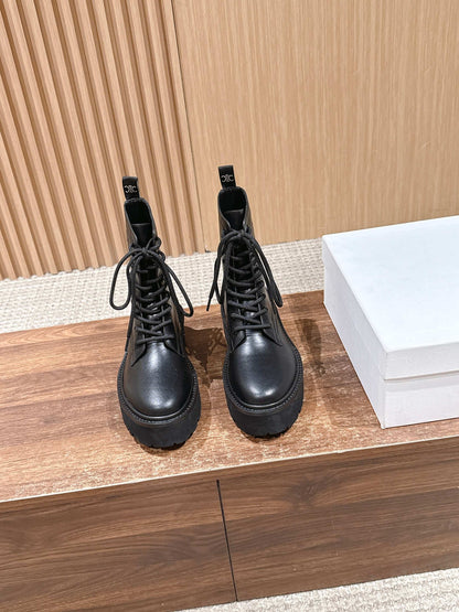 Celi 25fw leather combat boots