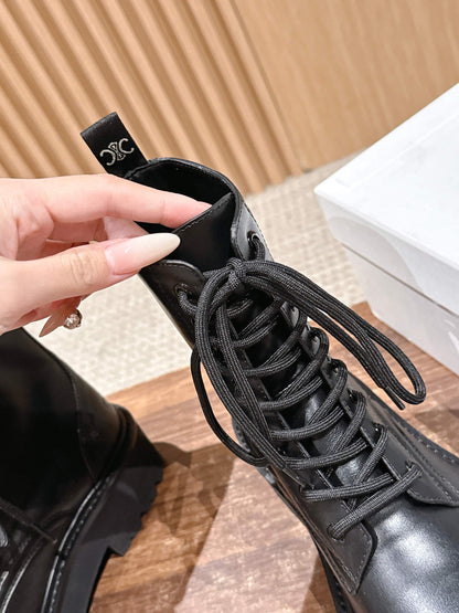 Celi 25fw leather combat boots