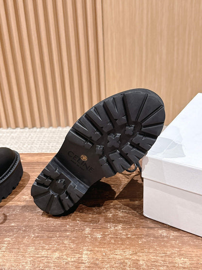 Celi 25fw leather combat boots