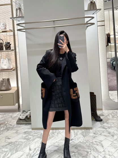 Fend 25fw wool overcoats