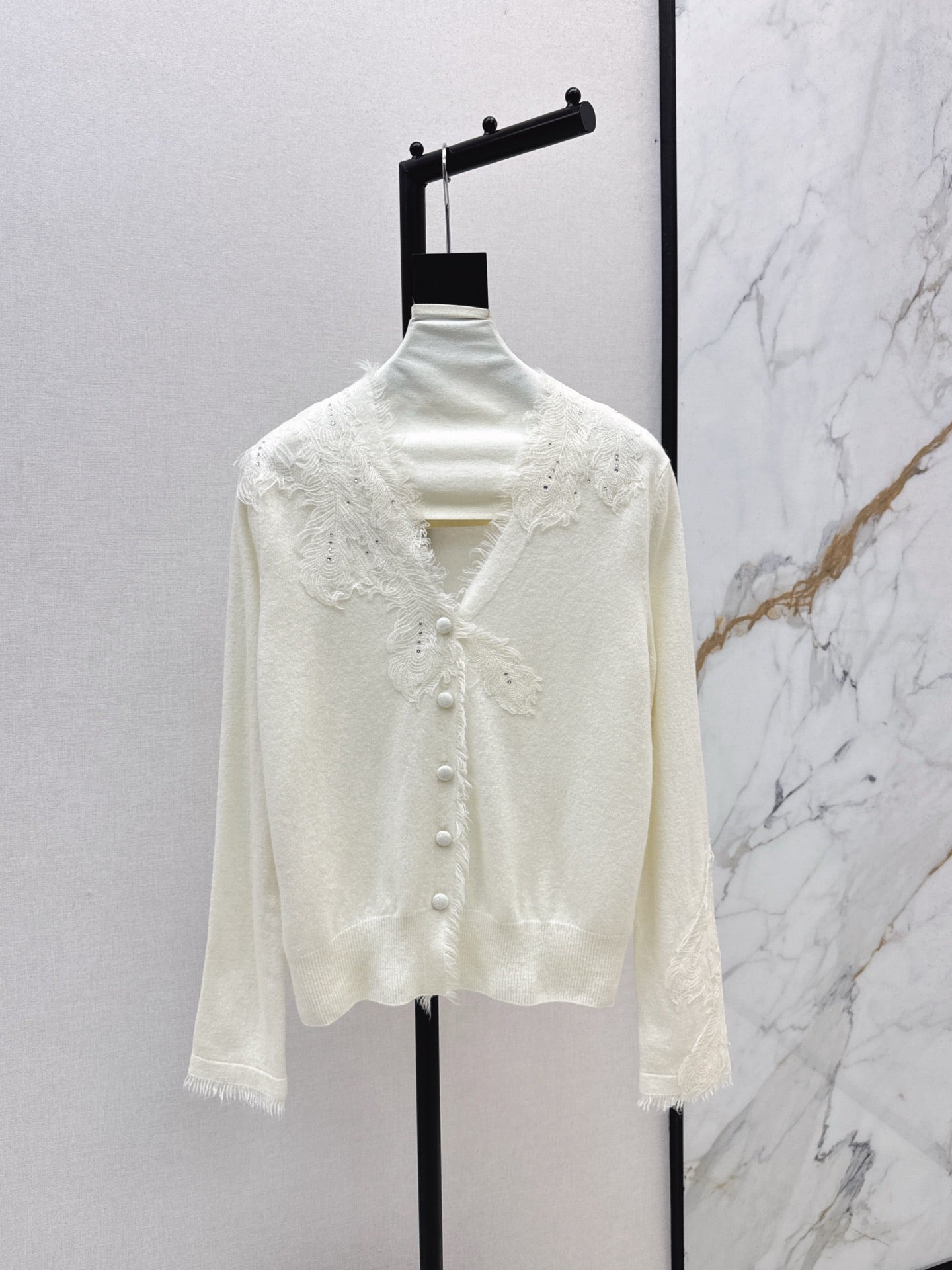 Es 25fw rhinestone cardigan