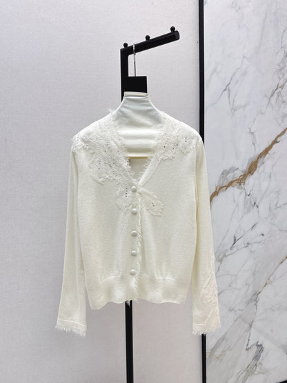 Es 25fw rhinestone cardigan