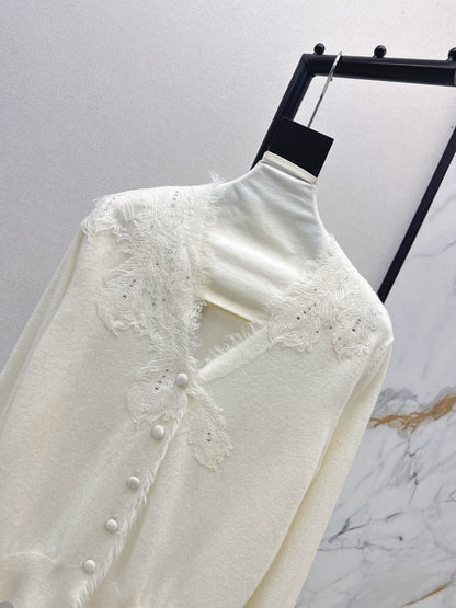 Es 25fw rhinestone cardigan