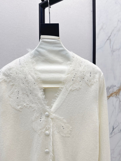 Es 25fw rhinestone cardigan