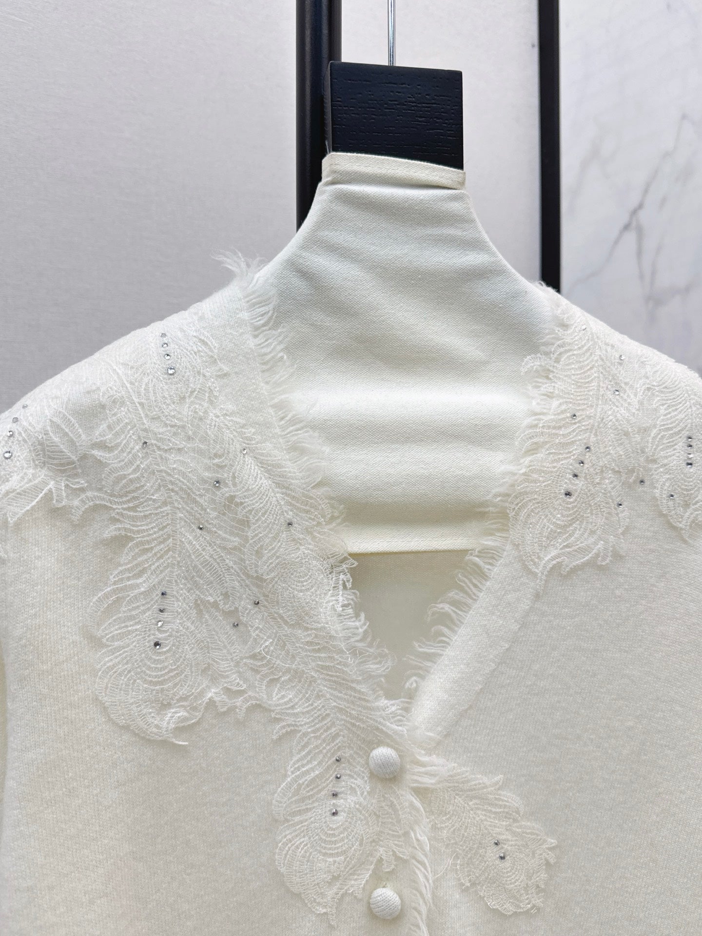 Es 25fw rhinestone cardigan