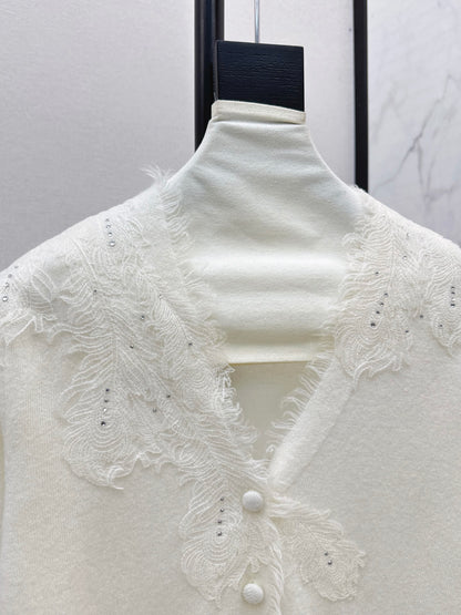 Es 25fw rhinestone cardigan