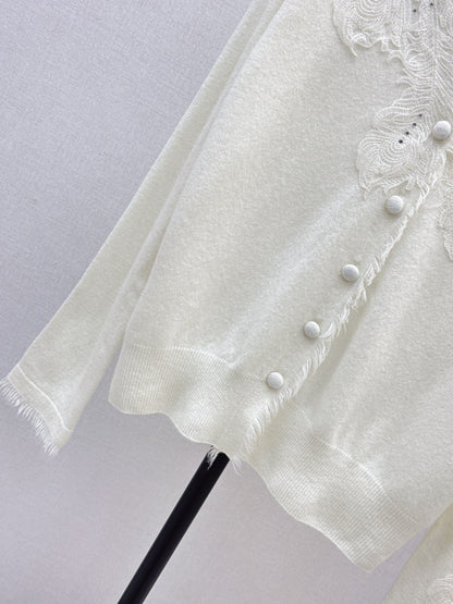 Es 25fw rhinestone cardigan