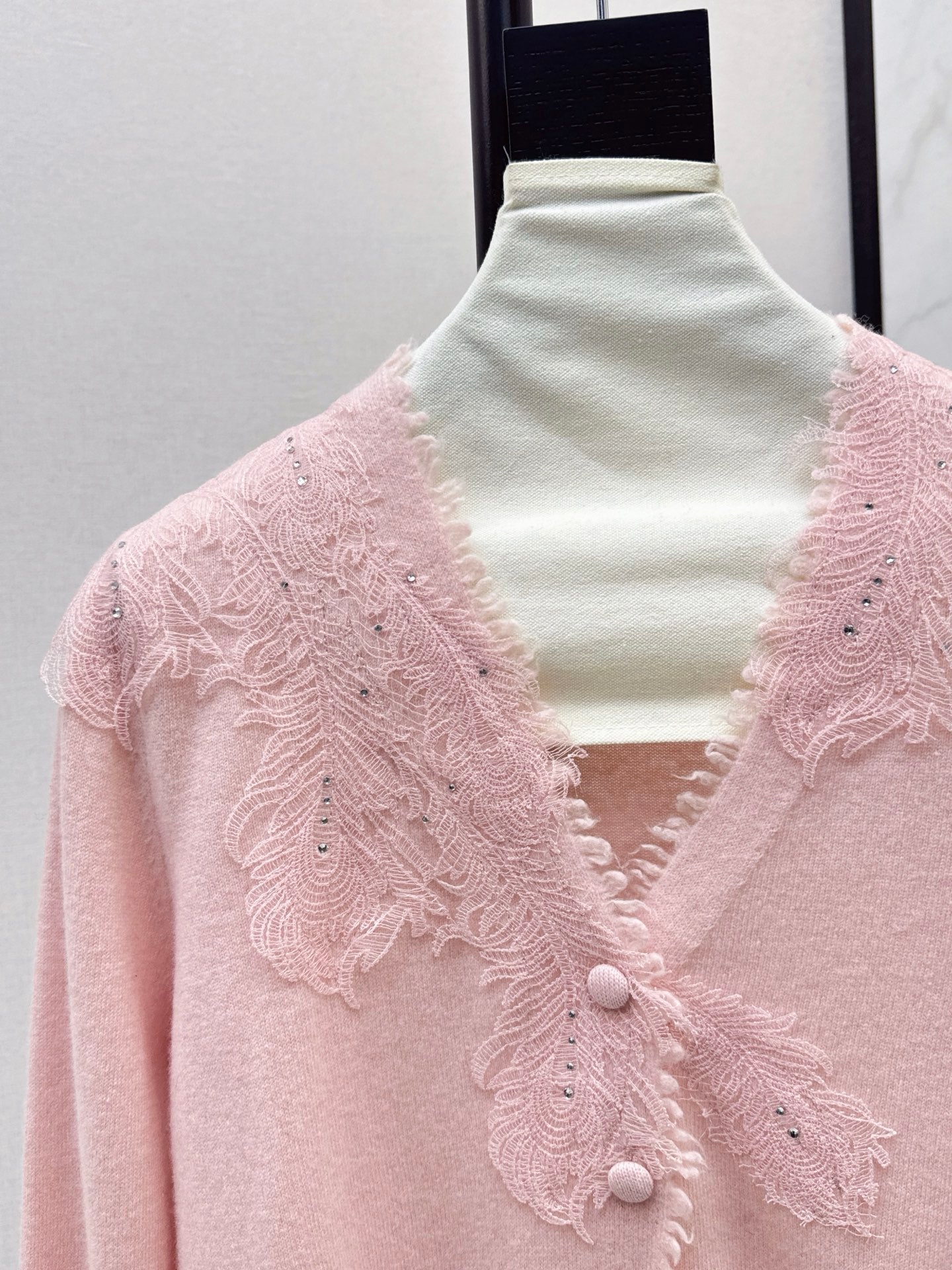 Es 25fw rhinestone cardigan