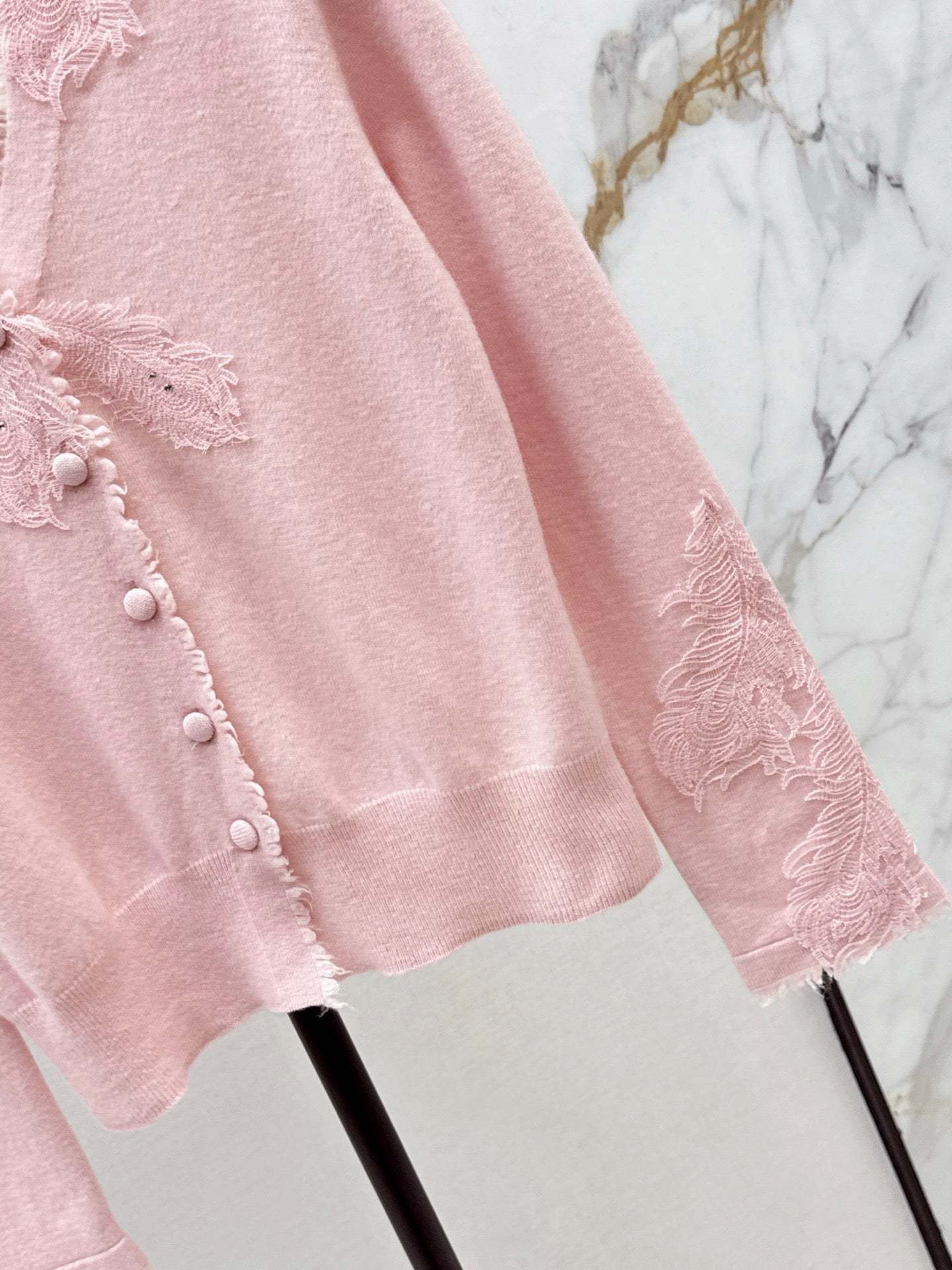 Es 25fw rhinestone cardigan