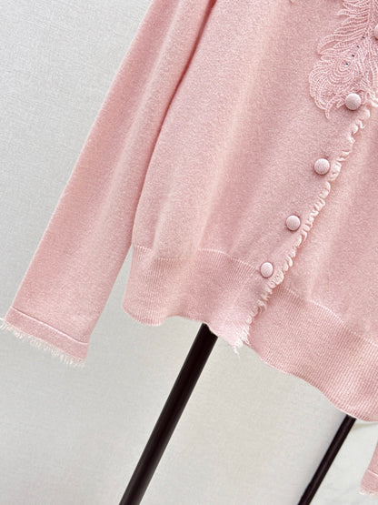 Es 25fw rhinestone cardigan