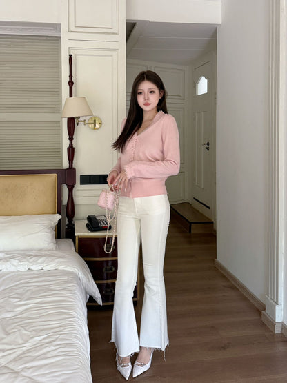 Es 25fw rhinestone cardigan