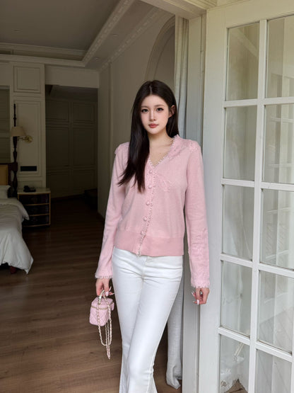 Es 25fw rhinestone cardigan