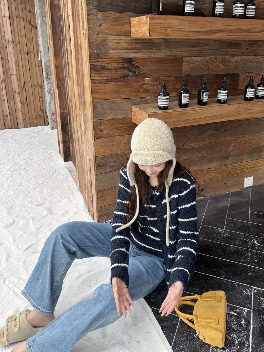 CD 25fw tripe cardigan