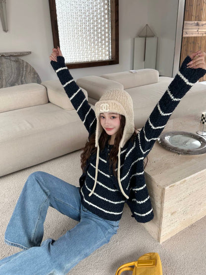 CD 25fw tripe cardigan