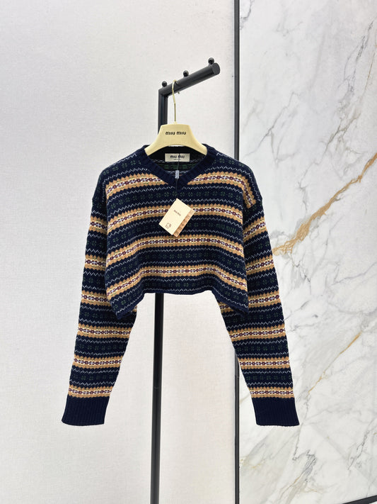 Miu 25fw jacquard sweater
