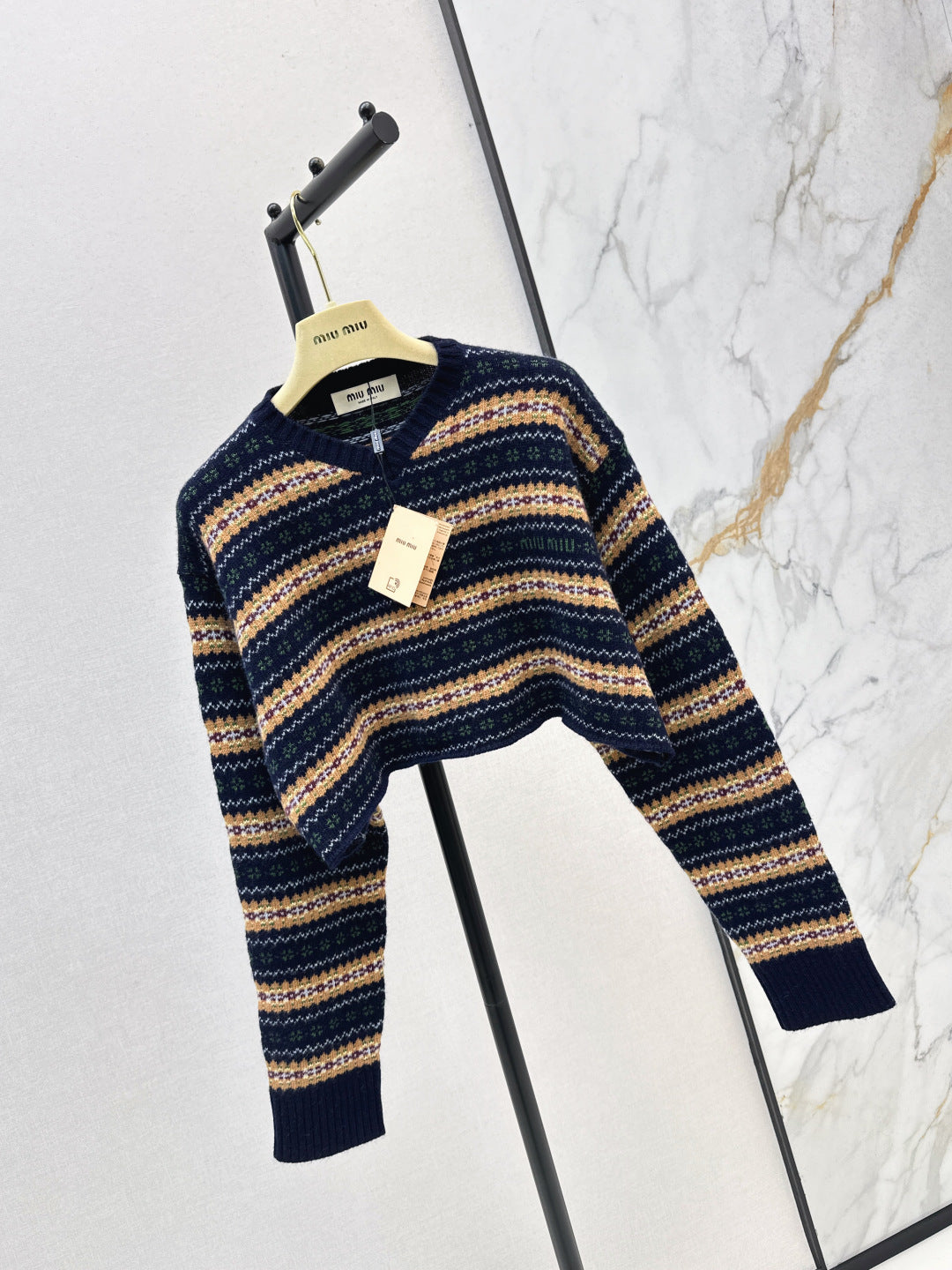 Miu 25fw jacquard sweater