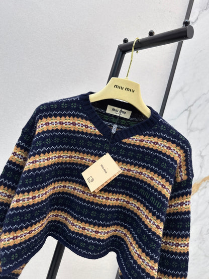 Miu 25fw jacquard sweater