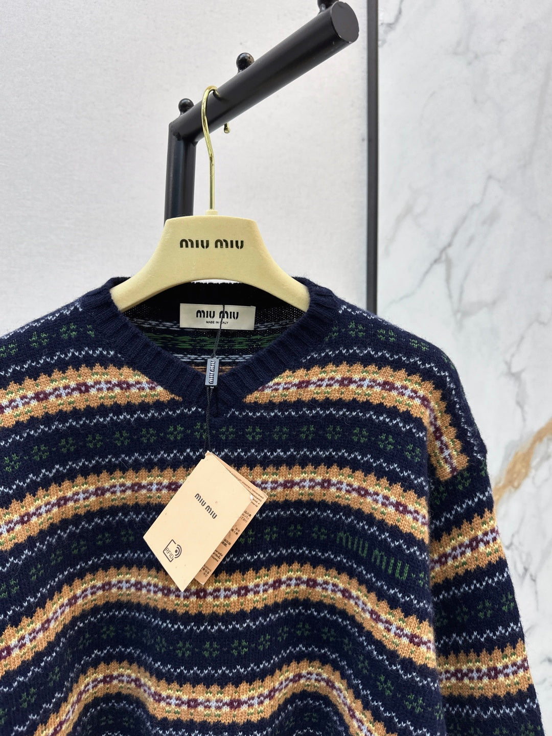 Miu 25fw jacquard sweater