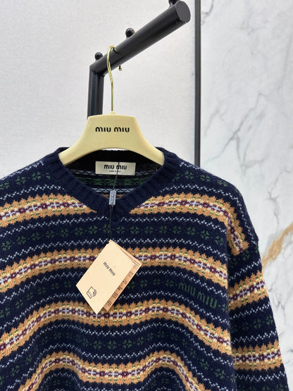 Miu 25fw jacquard sweater
